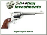 Ruger “old” Vaquero 7.5in Stainless 45 LC unfired - 1 of 4