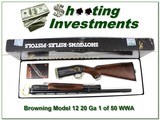Browning Model 12 20 Ga 1 of 50 WWA 10 year Commemorative - 1 of 4