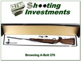 Browning A-Bolt II 270 Win 26in Exc Wood ANIB! - 1 of 4