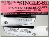 Ruger Single Six 22 Stainless 5.5in in box - 4 of 4