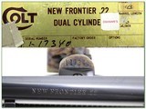 Colt New Frontier dual cylinder 22 22 Mag unfired in box! - 4 of 4