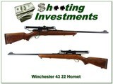 Winchester Model 43 rare 22 Hornet made in early 50’s w/ Weaver - 1 of 4