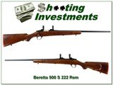 Beretta Model 500 S RARE 222 Rem near new! - 1 of 4