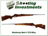 Weatherby Mark V Deluxe 26in 270 Wthy extra nice wood! - 1 of 4