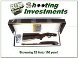 Browning 22 Auto 100 Year 22 LR Octagonal High Grade 100 made! - 1 of 4