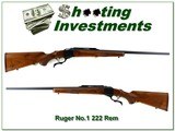 Ruger No.1 1st year 3-digit Serial No. 222 Rem! - 1 of 4