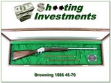 Browning 1885 Deer Hunter 1 of 100 stainless unfired in wood case - 1 of 5