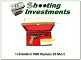 High Standard 1980 Olympic 22 Short unfired MINT in case and box! - 1 of 4