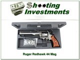 Ruger Redhawk stainless 7.5in near new in case with rings - 1 of 4