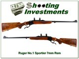 Ruger No.1 Sporter Red Pad near new 7mm Rem XX Wood! - 1 of 4