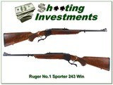 Ruger No.1 Sportier in 243 Win near new! - 1 of 4