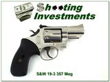 Smith & Wesson 19-3 2.5in Nickel Combat 357 Magnum