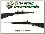 Ruger 77/22 22 LR Skeleton Zytel stock Green Inserts! - 1 of 4