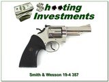 Smith & Wesson 19-4 357 Magnum 4in Nickel