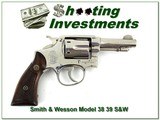 Smith & Wesson pre-Model 10 38 S&W 3.25in Chrome Plated