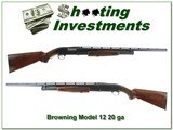 Browning Model 12 20 Ga 1989 serial #10 Exc Cond!