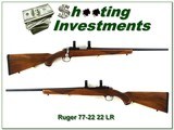 Ruger 77-22 22LR Exc Cond with much nicer wood than most! - 1 of 4