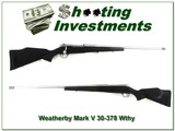 Weatherby Mark V Stainless RARE 30-378 Wthy - 1 of 4