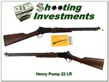 Henry Pump 22LR 20in Oct barrel Like New - 1 of 4