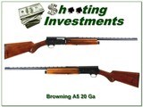 Browning A5 64 Belgium 20 Ga 26in Vent Rib IC! - 1 of 4