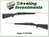 Ruger 77 270 Win Skeleton Zytel stock Exc Cond! - 1 of 4
