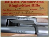RARE Ruger No.1 AB Carbine 270 WIN Red Pad NIB - 4 of 4