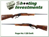 Ruger No.1 B 220 Swift XXX Wood like new! - 1 of 4