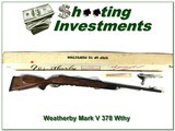 Weatherby Mark V LH Safari Custom 378 Wthy in box XX Wood! - 1 of 4