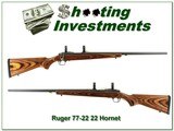 Ruger 77-22 All-weather Laminated Stainless 22 Hornet Exc Cond! - 1 of 4