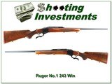 Ruger No.1 B Liberty 1976 made 243 Win Beautiful Wood! - 1 of 4