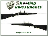 Ruger 77/22 22 LR Stainless All-Weather Skeleton Green Inserts Zytel! - 1 of 4