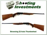 Browning 22 Auto 59 Belgium Thumbwheel top collector! - 1 of 4