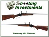 Browning 1885 Low Wall 22 Hornet Exc Cond looks unfired - 1 of 4