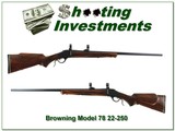 Browning Model 78 22-250 26in Octagonal barrel Exc Cond - 1 of 4