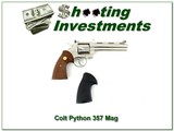 Colt Python 1975 made 6in Polished Nickel top condition!