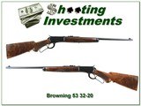 Browning Model 53 32-20 unfired THE BEST WOOD EVER ON ONE! - 1 of 4