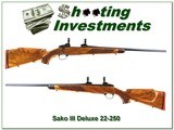 Sako III Deluxe in rare 22-250 Rem as new XXX Wood! - 1 of 4