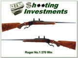 Ruger No.1 B 270 Win Red Pad Pre-Warning Exc Cond - 1 of 4