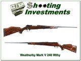 Weatherby Mark V Deluxe German 26in 240 Wthy collector! - 1 of 4