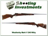 Weatherby Mark V 5-panel Lazermark 240 Wthy unfired! - 1 of 4