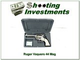 Ruger Vaquero 44 Mag 5.5in polished stainless ivory grips factory engraved cylinder - 1 of 4
