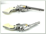 Ruger Vaquero 357 5.5in polished stainless ivory grips factory engraved cylinder - 3 of 4