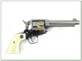 Ruger Vaquero 357 5.5in polished stainless ivory grips factory engraved cylinder - 2 of 4