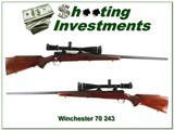 Winchester Model 70 pre-64 1962 243 Varmint Exc Cond Leupold! - 1 of 4