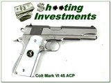 Colt MK IV 1911 Government polished nickel 45 ACP - 1 of 4