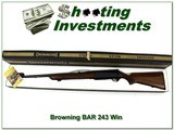 Browning BAR made in Belgium in 1975 243 Win unfired in box! - 1 of 4