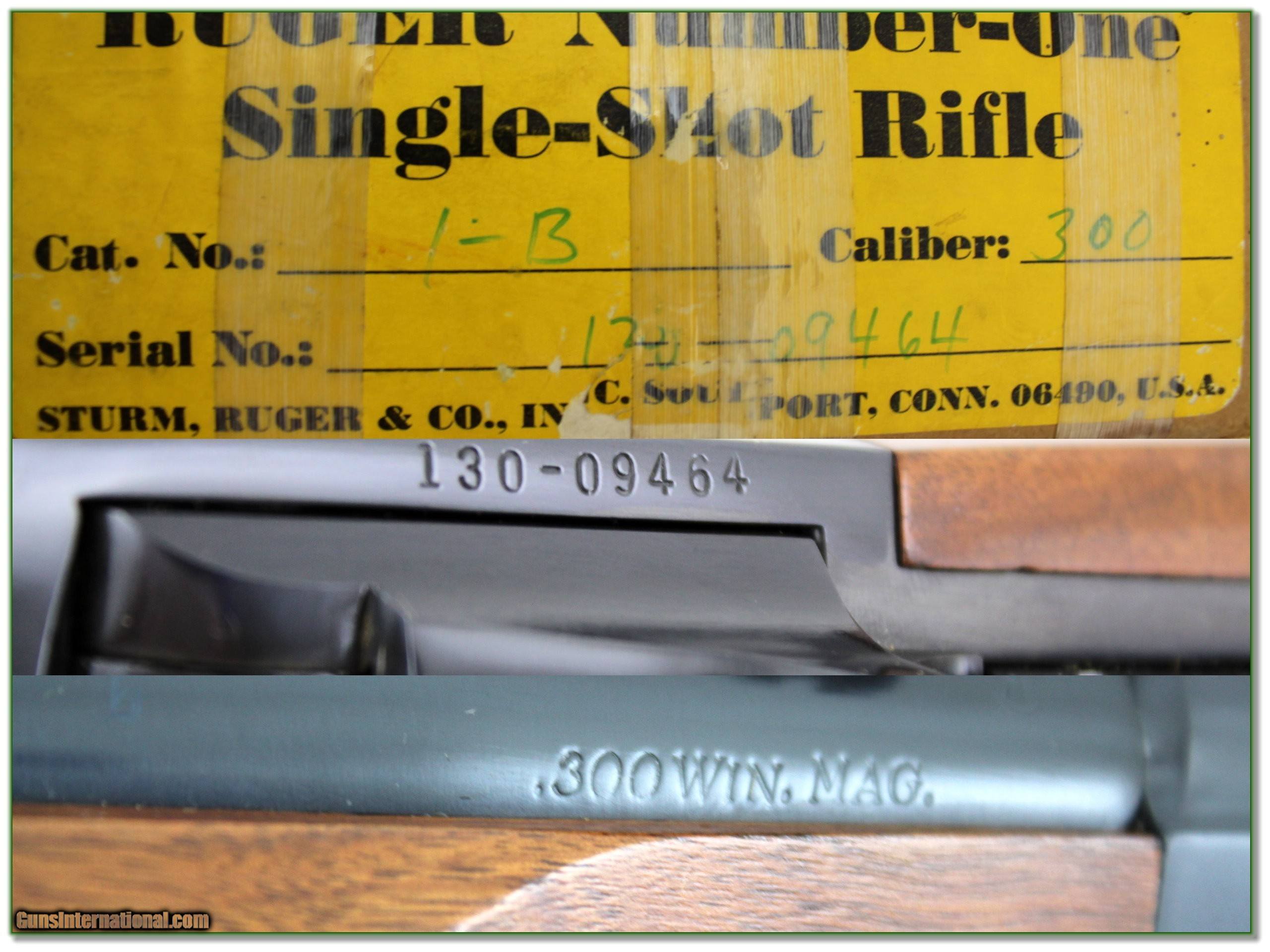 Ruger No.1 B 300 Win unfired in box prewarning!