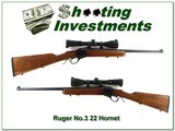 Ruger No.3 pre-warning 22 Hornet w/ Sightron 3-12 - 1 of 4