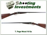 T. Page Wood 12 Ga SxS 30in barrels Ejectors Exc Cond! - 1 of 4