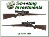 CZ 457 17 HMR Exc Cond with scope and 4 mags - 1 of 4